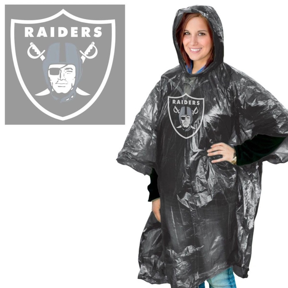 NFL Raiders Official Licensed NFL Raiders Rain Poncho